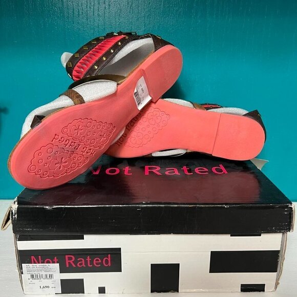 Not Rated lemon twist gladiator flat sandal size 6.5 - Picture 5 of 7